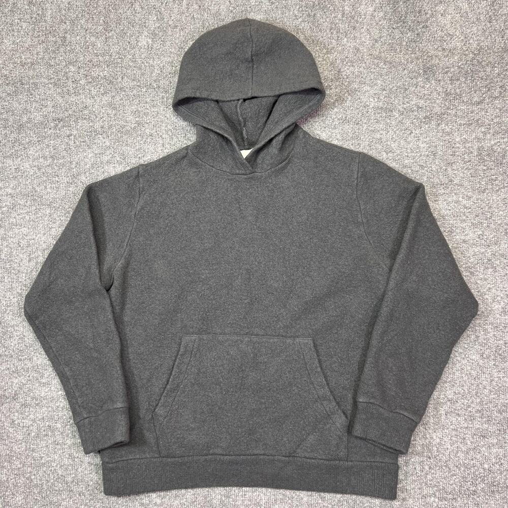NN07 Mark 6398 Hoodie Mens Large Gray Wool Pullover Pocket Sweatshirt $285